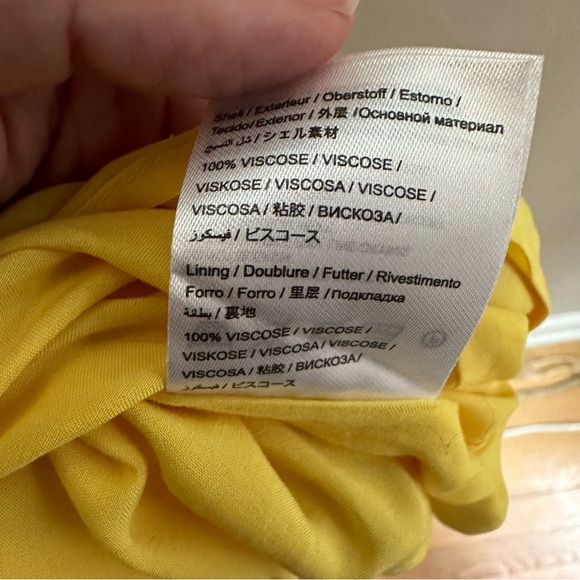 Anthropologie Farm Rio Textured Tropical Yellow Maxi Dress Size XS - Picture 6 of 11